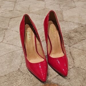Red Patent Leather Stiletto Heels